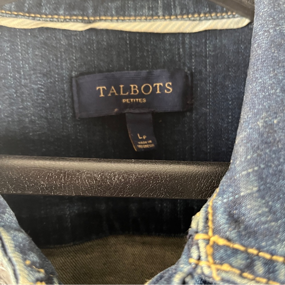 Talbots Petites Classic Dark Blue Jean Jacket - Picture 2 of 8